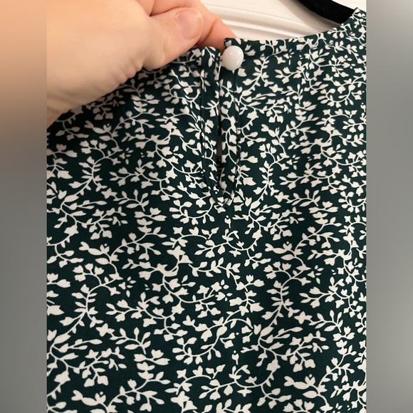 SHEIN Floral Babydoll Tiered Green Flowy Mini Dress - Picture 9 of 9